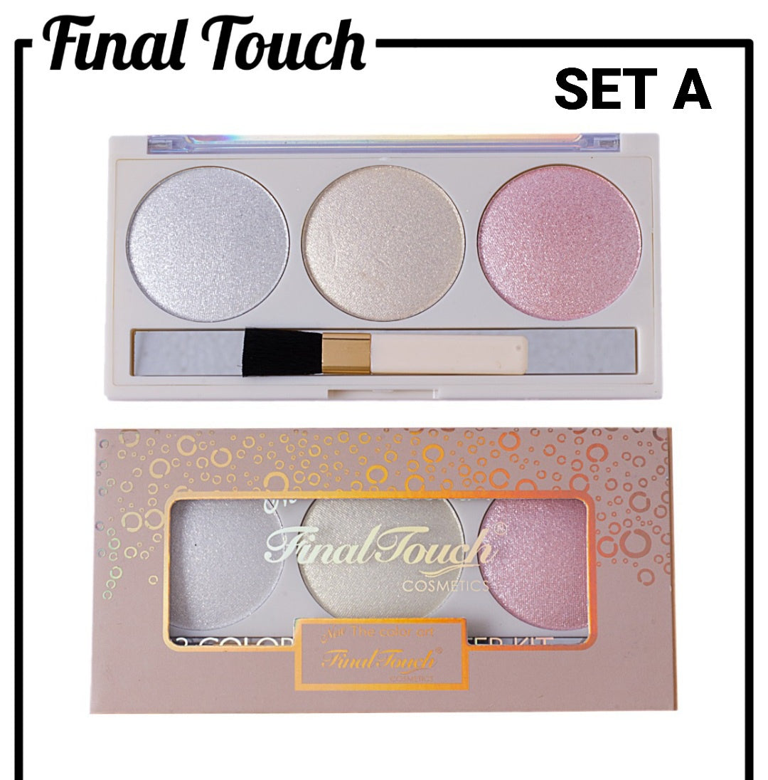 Final touch 3 color highlighter pallete