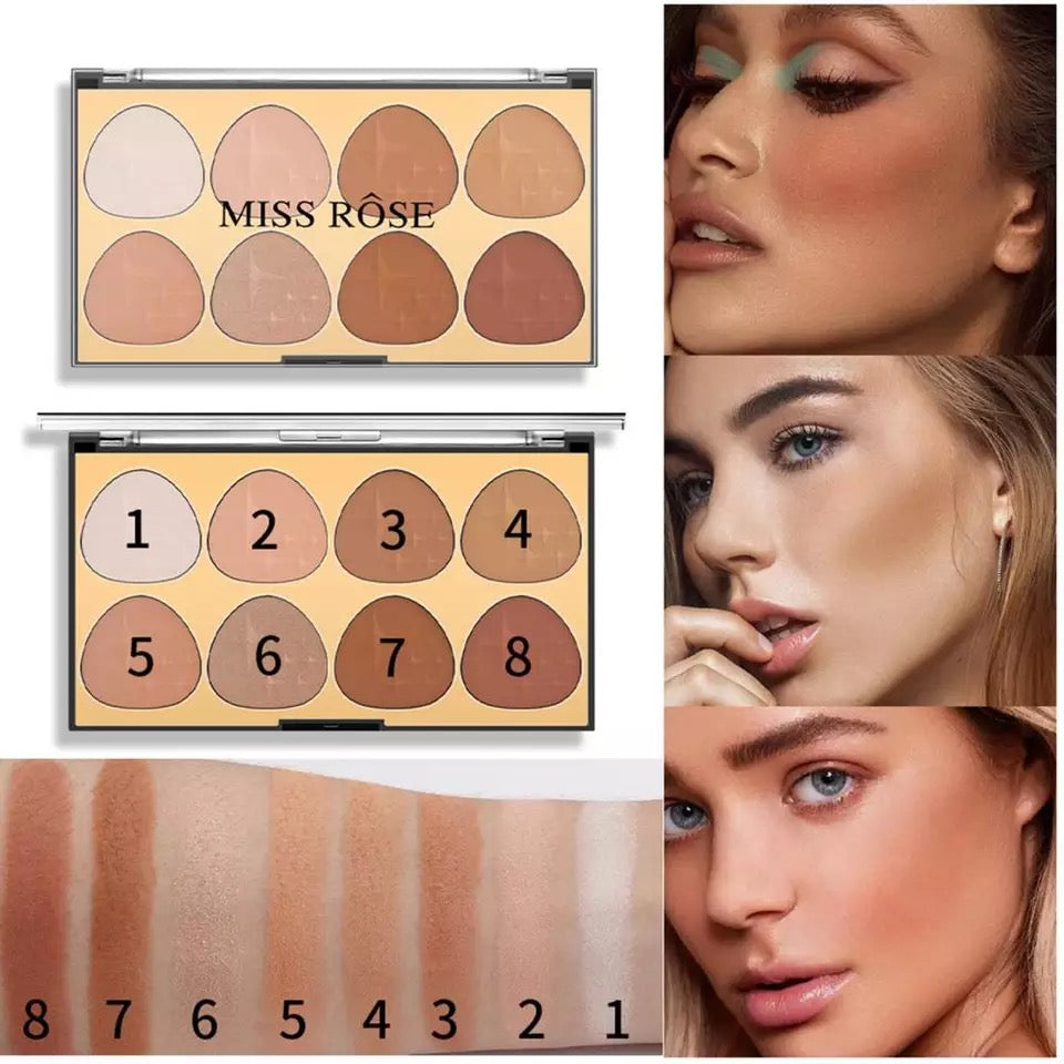 MISS ROSE 8-color 3D Face Contour Palette