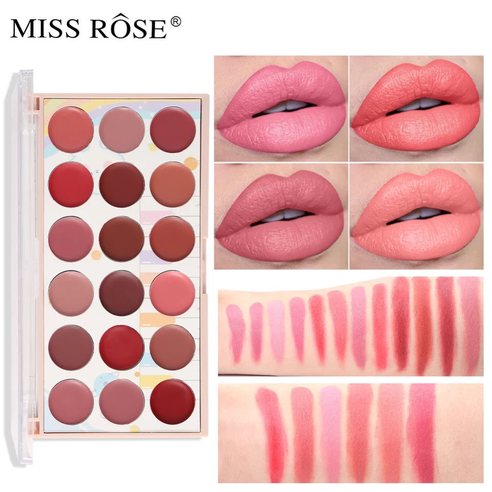 Miss Rose 18 Lipstick Colour Shades