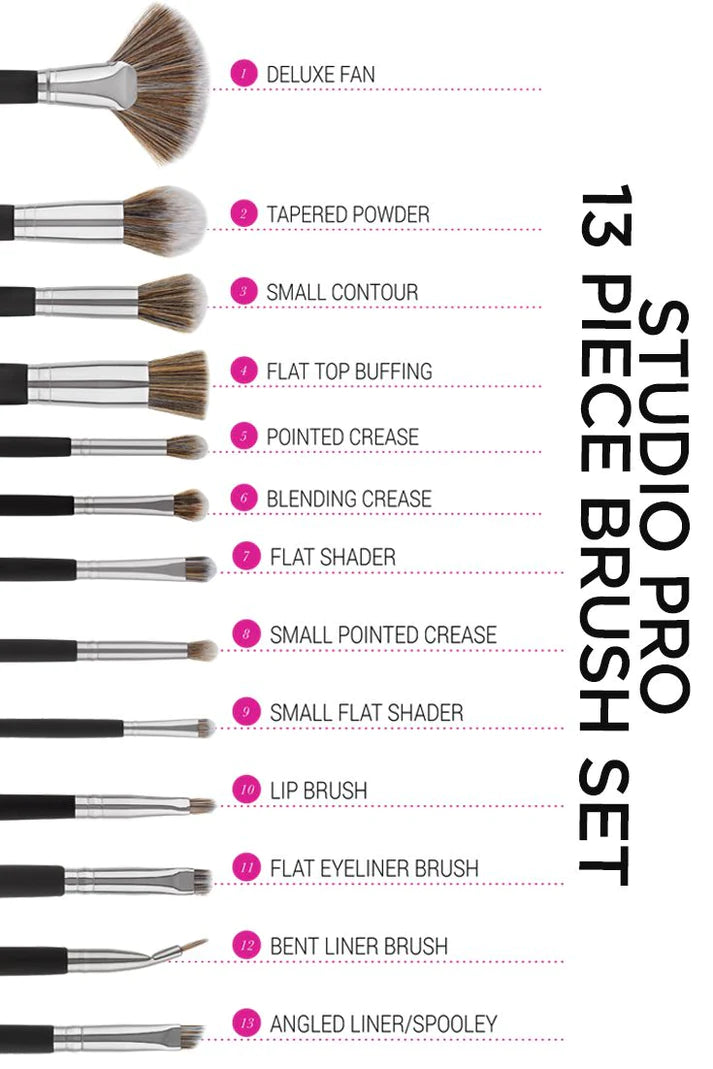 BH Cosmetics PRO STUDIO 13 Pieces Makeup Brushes