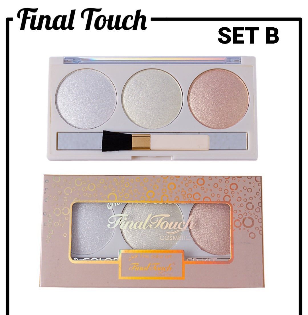 Final touch 3 color highlighter pallete