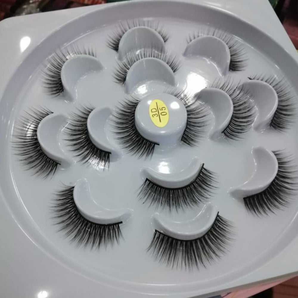 Amaxeactor Reusable Fake Lashes 7 Pairs 3D Eyelashes