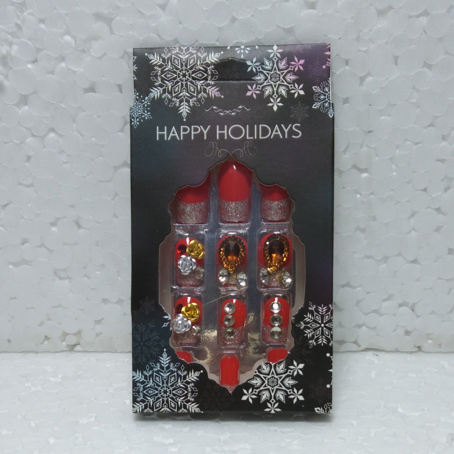 Happy Holidays Fancy Nails