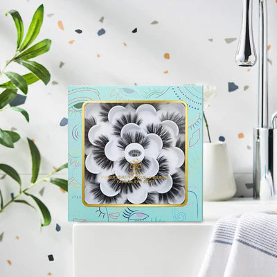 Amaxeactor Reusable Fake Lashes 7 Pairs 3D Eyelashes