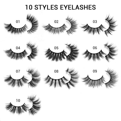 Amaxeactor Reusable Fake Lashes 7 Pairs 3D Eyelashes