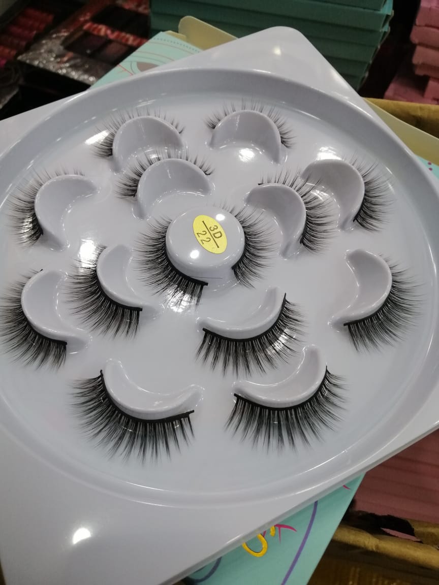 Amaxeactor Reusable Fake Lashes 7 Pairs 3D Eyelashes