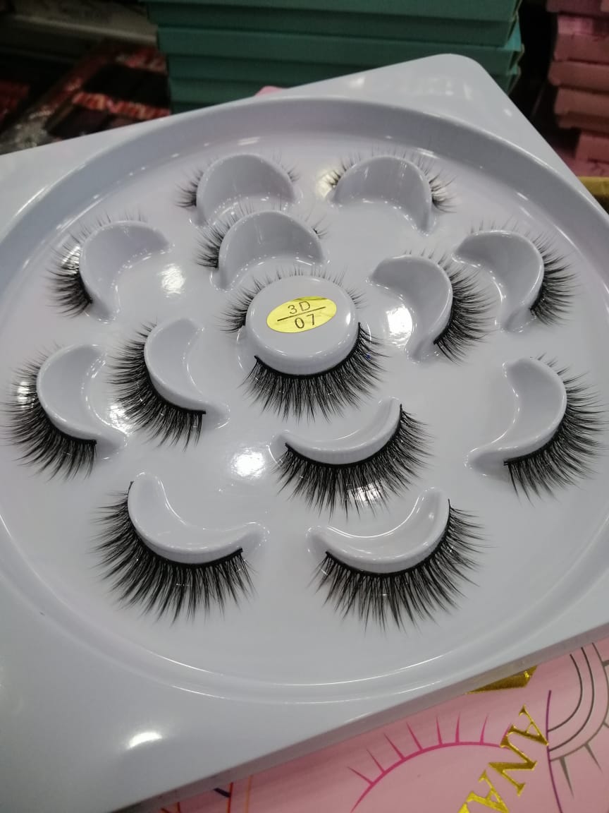 Amaxeactor Reusable Fake Lashes 7 Pairs 3D Eyelashes