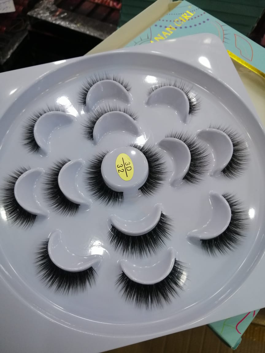 Amaxeactor Reusable Fake Lashes 7 Pairs 3D Eyelashes