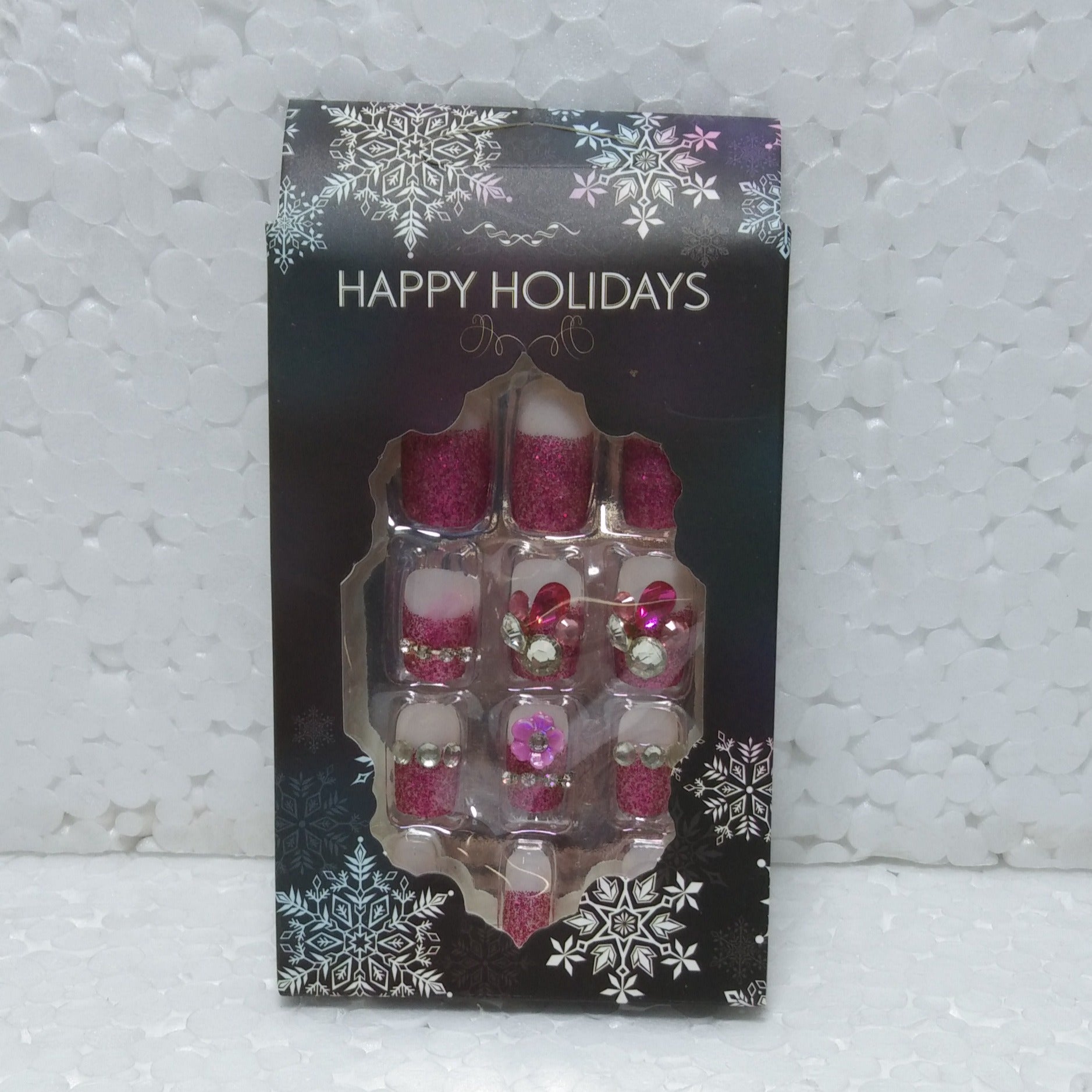 Happy Holidays Fancy Nails